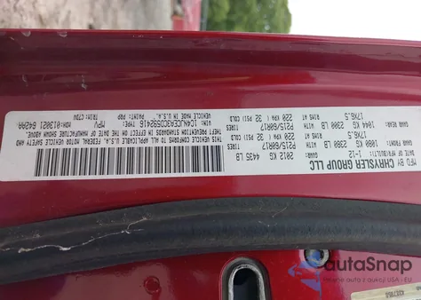 2012 Jeep Compass Latitude from USA, damaged, VIN 1C4NJCEA3CD592416